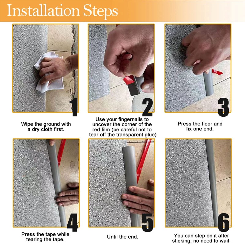 Floor Rubber Transition Strip Self Adhesive Carpet to Tile Transition