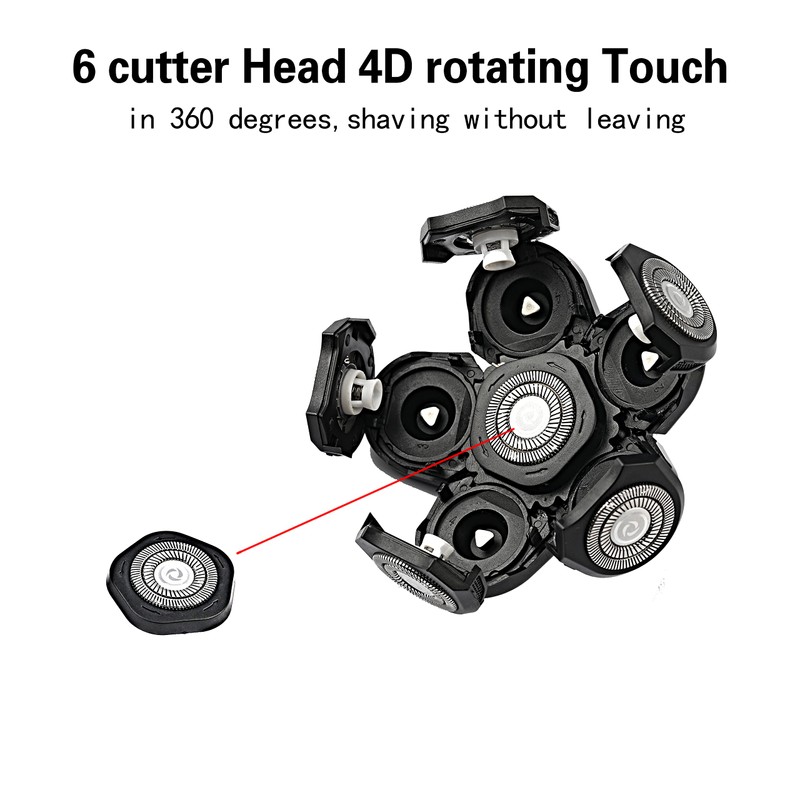6 Blades Shaver Replacement Heads Electric Razor Blade Replacement Blades