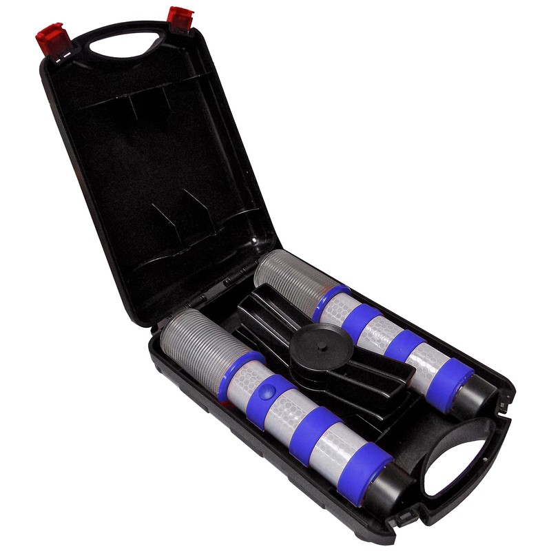 Road Emergency Beacon LED Flare KIT (Blue) with Storage Case