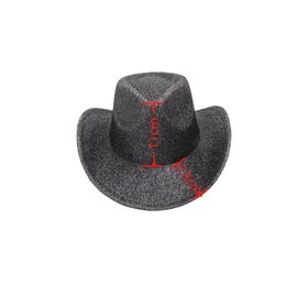 1 Piece Western Cowboy Hat with Sequins Unisex Glitter Cap Stage Party Hat Vintage Wide Brim Jazz Hat Party Hat for Prom Stage Performance Disco Masquerade Festival Gold