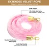 PATIKIL 5 Feet Pink Velvet Stanchion Rope, 4 Pack Crowd