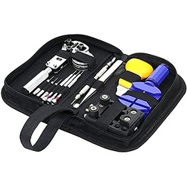 KAV Generic Watch Tool kit Professional Repair Set - Spring Bar Remover, Watchband Fix, Strap Adjustment or Replacement - Black