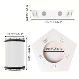 White Rolling Knife Sharpener, Professional Rolling Knife Sharpener Kit with 5 Magnetic Angle Offer 12/15/18/20/22° for Kitchen Knives (SET-B)