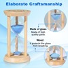 SuLiao Wooden Sand Timer 5 Minute Hourglass,Bamboo Sand Clock, Blue