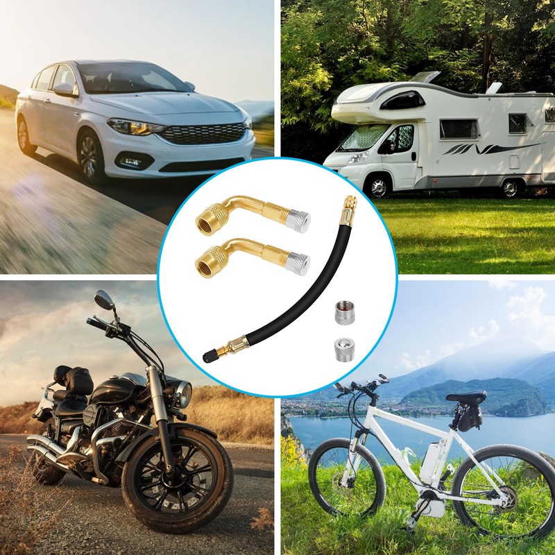 Yeepeo 3 × Valve Extension Car Valve, Tyre Valve Extension