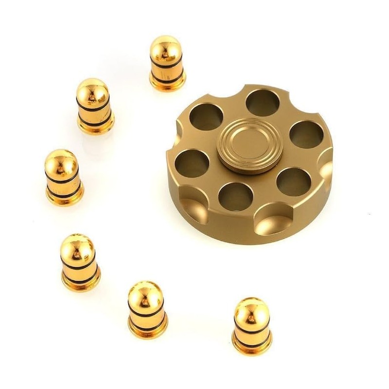 HERSE Revolver Bullets Brass Fidget Spinner