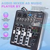 Professional Audio Mixer T4, 4 Channel Reverberation Effect Digital, USB