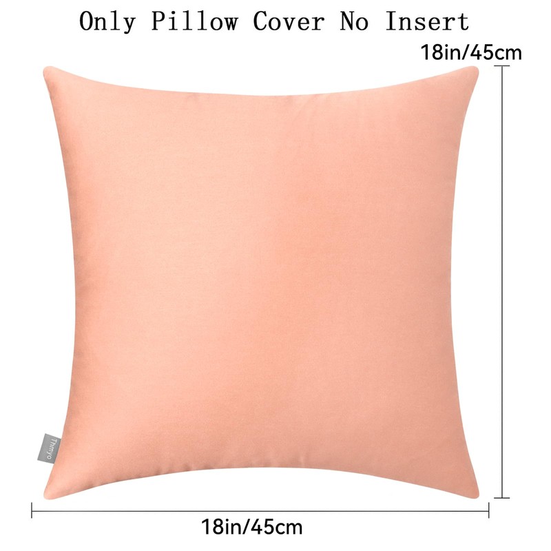 4-Pack Pillowcase, Cotton Comfortable Solid Decorative Throw Pillow Case Square