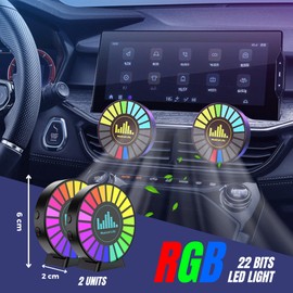 RGB Ambient Light, Music Sync Lights, Dynamic Rhythm Ambient Lights Voice-Activated Induction Decorative Light. Car Aromatherapy.