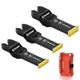 EZARC Titanium Oscillating Saw Blades, Extra-Long Oscillating Multitool Blades for Metal, Wood Nails, Screws Cutting, Plastic, 10 Pack