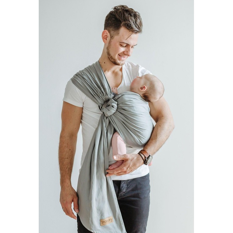 Shabany Ring sling, carrier sling, 100% organic cotton for newborns