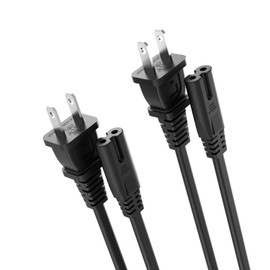 2 Pack 4 ft Printer Power Cord Fit for HP, Epson, Canon Printers Replacement - (ETL Listed Cable)