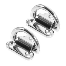 Gadpiparty 2Pcs Heavy Duty Stainless Steel Tow Hook Ring Durable Wear D Shaped Trailer Tie Down Anchors for Trucks Vehicles Off Road Use Easy Installation