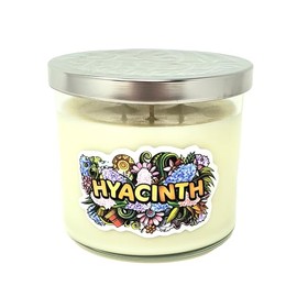 Hyacinth Candle ~ Very Strong Floral FragranceAll Natural Premium Soy and Coconut Wax Candle ~ Highly Scented ~ Large 3 Wick Jar