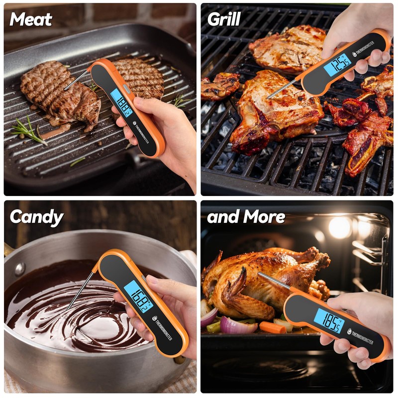 0.5 Sec Instant Read Meat Thermometer Digital with ±0.5℉ Precision,