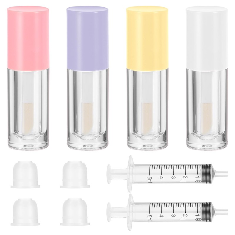 4Pcs Lip Gloss Tubes, 6ml Empty Lip Gloss Tubes with