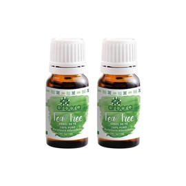 Árbora 2 Aceites de Tea Tree AUSTRALIANO 100% puro | ¡Más de 10 USOS de bienestar, belleza y Aromaterapia | Reconforta tu piel y cabello | Ingedientes certificados | Aceite de 1° destilación | 11ml