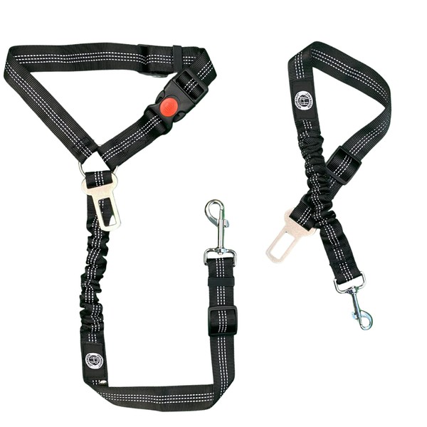 REEDEEMIT Reflective 2 in 1 Dog Cat Seat Belt Stretchable,