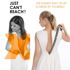 Dress Zipper Helper Zipper Puller Zipping Up Down Dress Yourself Zip Aid Tool Zipper Pull Assistant Zipper Pull for Dress (Black)