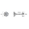J.aey Titanium G23 Sliver Stud Earrings for Women Helix Piercing