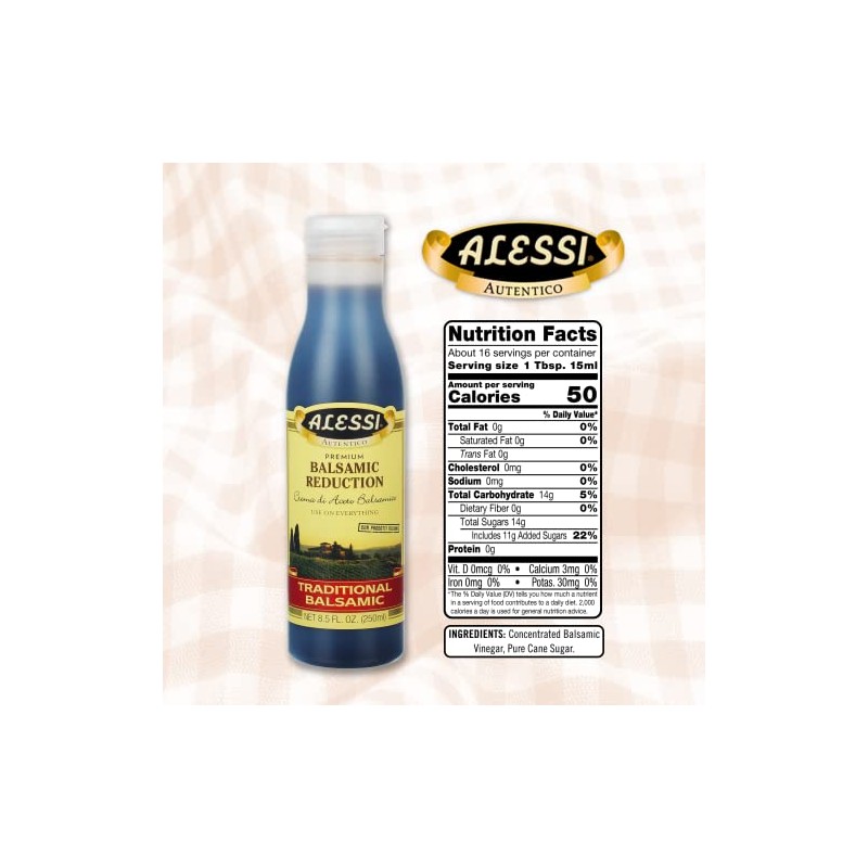 Alessi Balsamic Reduction, 8.5 Ounce, (Pack of 2)