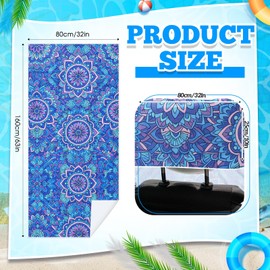 Hahafelt 2 Pack Car Seat Towel Covers with Storage Bag 63 x 32 Inch Athletic Running Towel Seat Sweat Washable Non Slip Cover Gift for Car Outdoor Sport Activities (Mandala)
