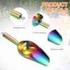 sourcing map 4pcs Metal Ice Scoop, 9.8 Inch Stainless Steel