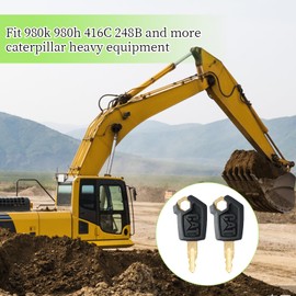 Joyan 2 pieces ignition key 5P8500, construction machinery key set, excavator key set, key, heavy equipment ignition switch key, for construction machinery, excavator, tractors, stackers, bulldozers