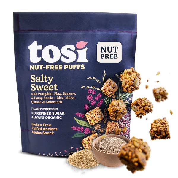 Tosi Puffs Salty Sweet - Light & Crunchy Vegan Snacks,