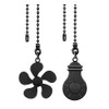 Ceiling Fan Pull Chain Extension, 12 Inches Decorative Fan Pull Chain Pendant Set, Beaded Ball Fan Pull Chain Extender Ornament with Connector, (ORB)