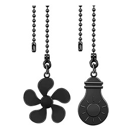 Ceiling Fan Pull Chain Extension, 12 Inches Decorative Fan Pull Chain Pendant Set, Beaded Ball Fan Pull Chain Extender Ornament with Connector, (ORB)