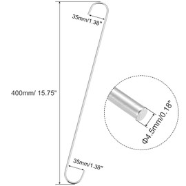 TOP-VIGOR 6Pcs S Hook, 400mm Hanging Hooks, Extra Long Non Slip Hangers, Kitchen Pot Pan Hanger Clothes Storage Rack for Bathroom, Bedroom, Closet, Office and Kitchen, Garden, Silver Tone