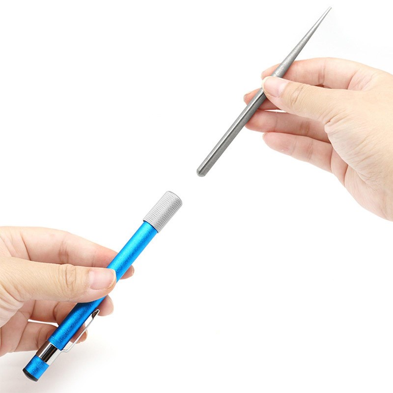 FYHJNC Glass and Crystal Saver File, Diamond Sharpener, Blue