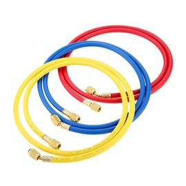 ANTFEES 60" AC Charging Tube, R410A HVAC Manifold Hose Set 1/4" SAE Air Condition Refrigerant 800PSI Thread Hose, 3pcs