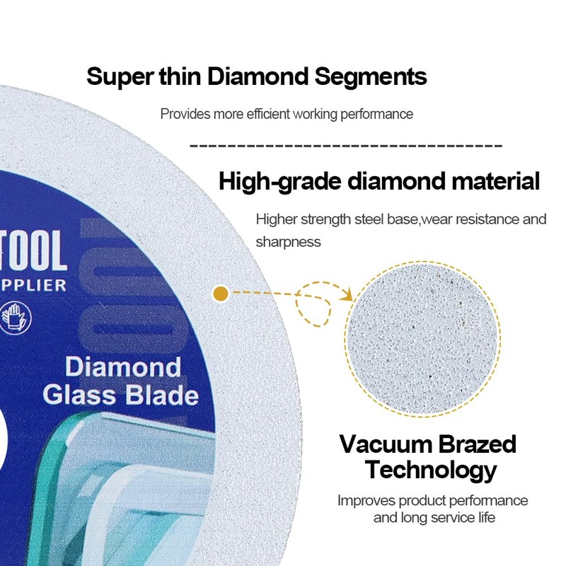SHDIATOOL Diamond Glass Cutting Disc 100 mm Saw Blade Ultra