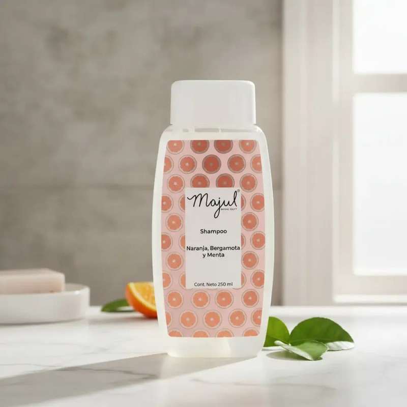 Shampoo Majul Extracto De Naranja, Bergamota Y Menta 250ml