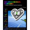 VANKUB 1PCS Car LED Ambient Lights, Car Triangle Window Solar-Powered