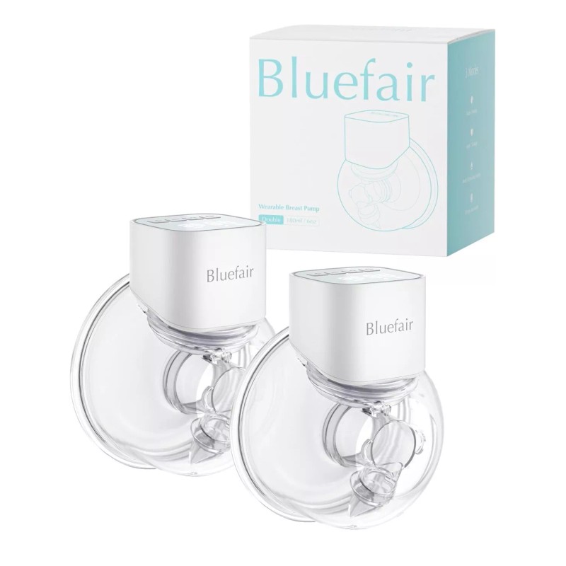 Bluefair Wearable Double Breast Pump 180ml/6oz 3 Modes Feed, Massage,