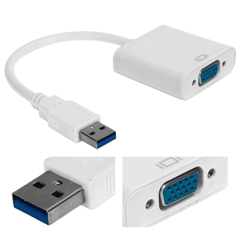 USB3.0 to VGA Converter 5Gbps HD 1080P Adapter Cable 15Pin