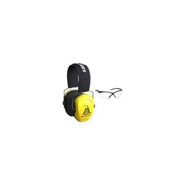 Walker's Razor Slim Passive Safety Ear Muffs (Yellow, Don't Tread On Me) Bundle with Shooting Glasses (2 Items)