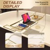 BVL Bathtub Tray Stainless Steel with Marble Base Gold Bathtub