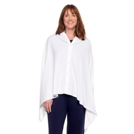Women's Button-Up Convertible Wrap - UPF 50+ Sun Protection - Revilla in White