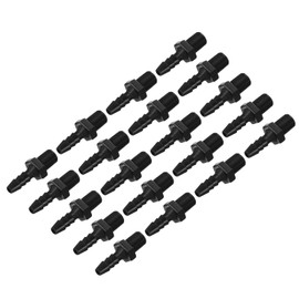 PATIKIL 3/16" Barb x 1/8" NPT Male Connector, 10 Pcs Plastic Hose Barb Fitting Industrial Hose Barb to Pipe Fitting Connect, Pipe Fitting Adapter for Water Air Fuel