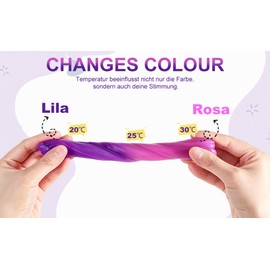 ENCOVY Magic Clay Intelligent Slime 80 g, Magic Putty Inteligent Clay Purple Heat Sensitive Dough Colour Changing Therapy Clay Stress Ball Replacement DIY Toy Children Boys Girls Adults