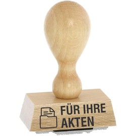 Kaufhaus2010 Office Stamp / Warehouse Text - For Your Files - Beech Wood Stamp - Warehouse Text Stamp for Labelling Invoices and Other Documents 4 cm Long