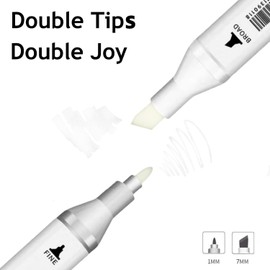 6pcs Blender Colorless Alcohol Markers,Dual Double Tips Art Markers Blending Drawing Sketched for Adult Brginner Kids(Colorless)