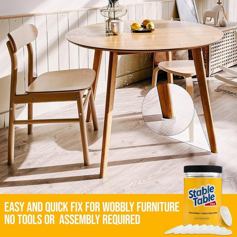 Stable Table - Clear Restaurant Table Leg 100 Shim Wedges