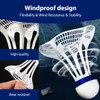 IKOPFLN 4 Stück Winddicht Badminton Sport Training Badminton Federbälle, Badminton