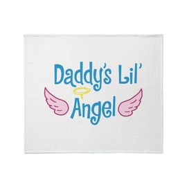 CafePress Daddy's Lil Angel Throw Blanket Super Soft Fleece Plush Throw Blanket, 60"x50"