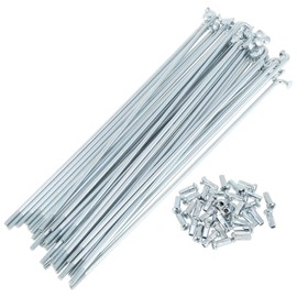 RATCHROLL 1 Set Universal Bicycle Spokes 12G 163mm Length Bike Wheel Spokes Nipple Silver Tone Carbon Steel Galvanized